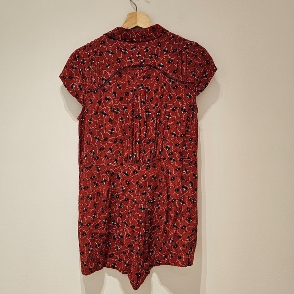 Free People Floral Romper S Red - Picture 7 of 10